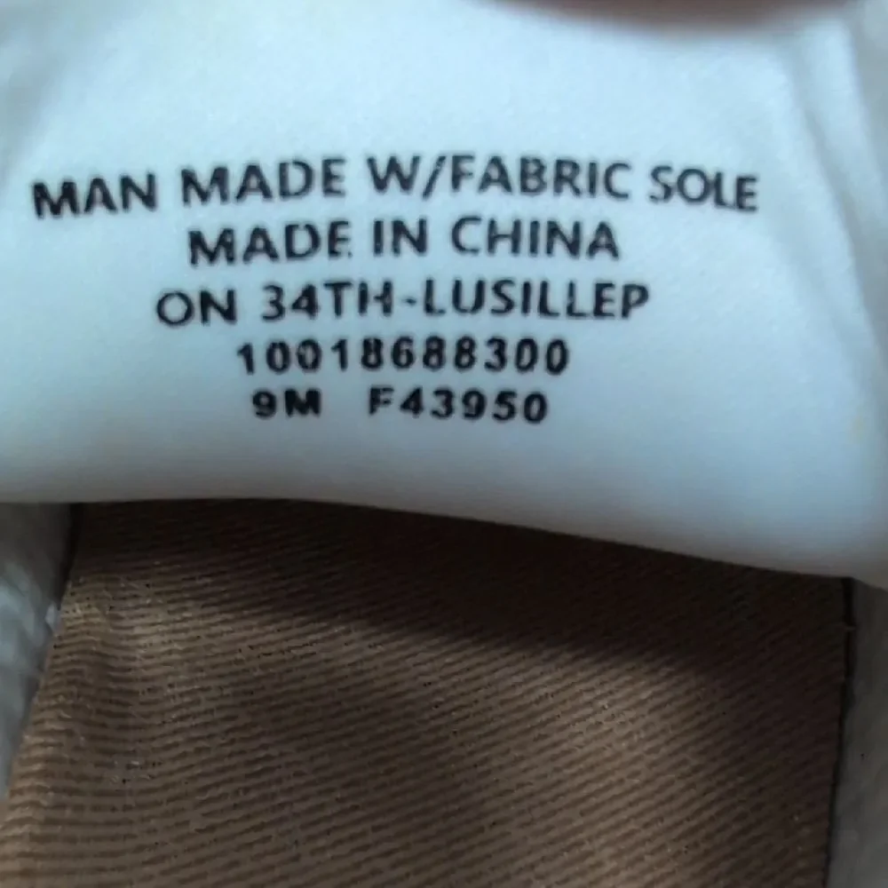 On 34th Lusillep White Faux Leather Woven Sneakers Fabric Lining Size 9M NEW